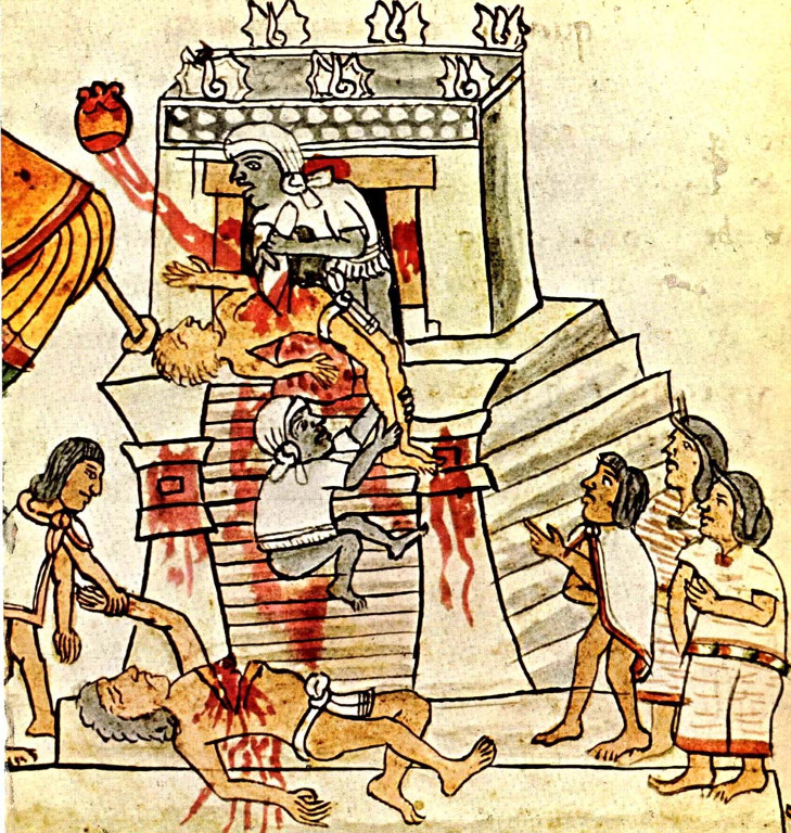 Sacrificio rituale umano presso gli Aztechi (Codex…