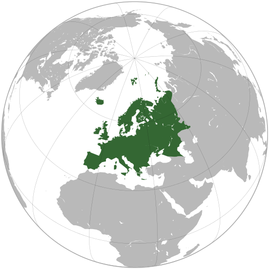 L'Europa geografica (fonte wikipedia).