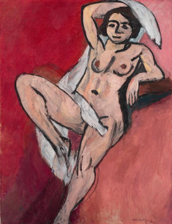 Henri Matisse, Nudo con sciarpa bianca (1909, olio su tela,…