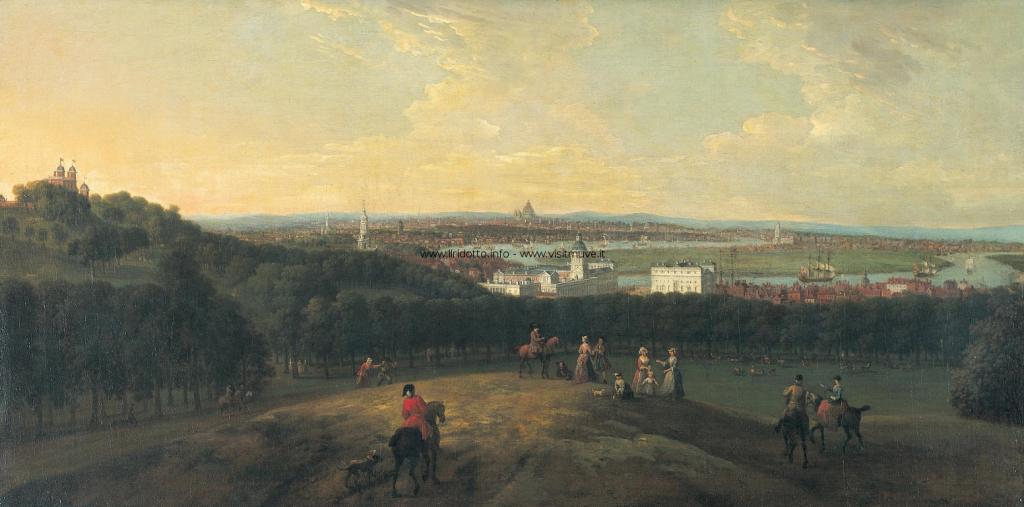 Peter Tillemans London from Greenwich Park, 1718 olio su…