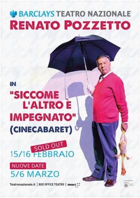 Il manifesto dello spettacolo di Renato Pozzetto al Teatro…