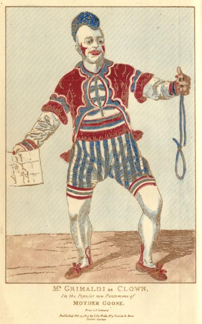 Joseph "Joe" Grimaldi, il primo clown della storia (fonte:…