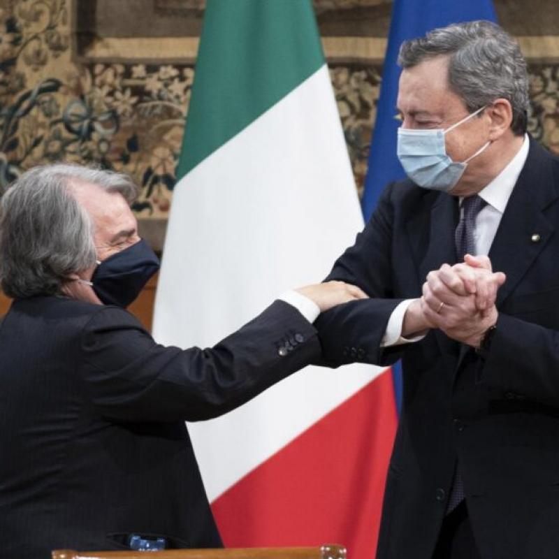 Mario Draghi e Renato Brunetta (fonte: ilriformista.it).