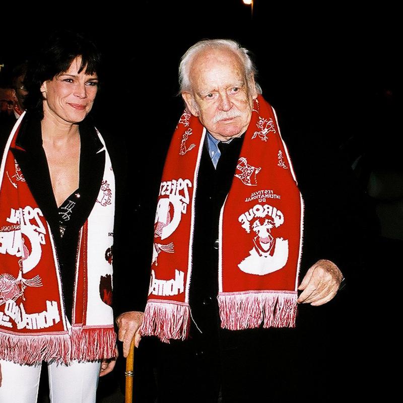Il Principe Ranieri con la figlia Stéphanie al Festival del Circo di Montecarlo nel 2005